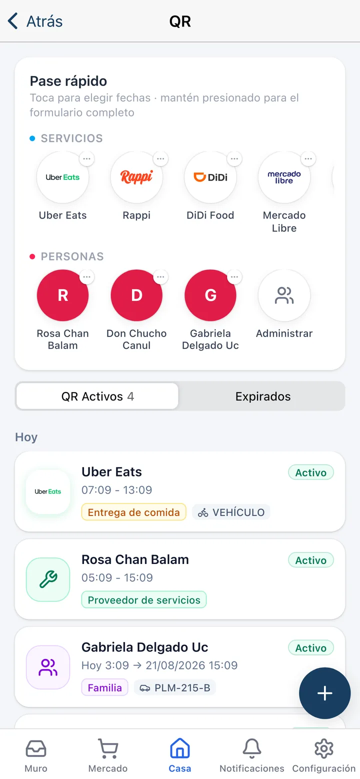 App Koti: códigos QR de acceso para visitas
